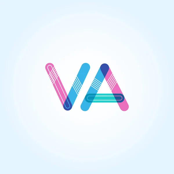 VA letras conectadas logo — Vector de stock