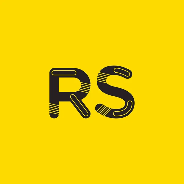 RS letras conectadas logotipo — Vetor de Stock