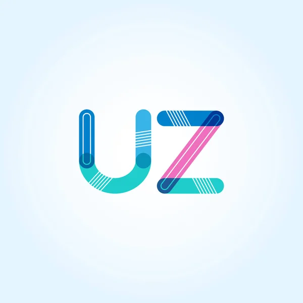 UZ verbonden brieven logo — Stockvector