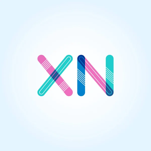 Tarjeta de visita del logotipo de Xn Letters — Vector de stock