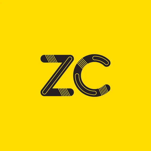 ZC Lettres Logo Carte de visite — Image vectorielle