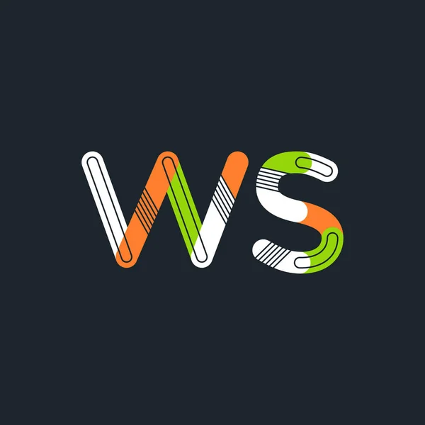 WS Letters Logo Tarjeta de visita — Archivo Imágenes Vectoriales