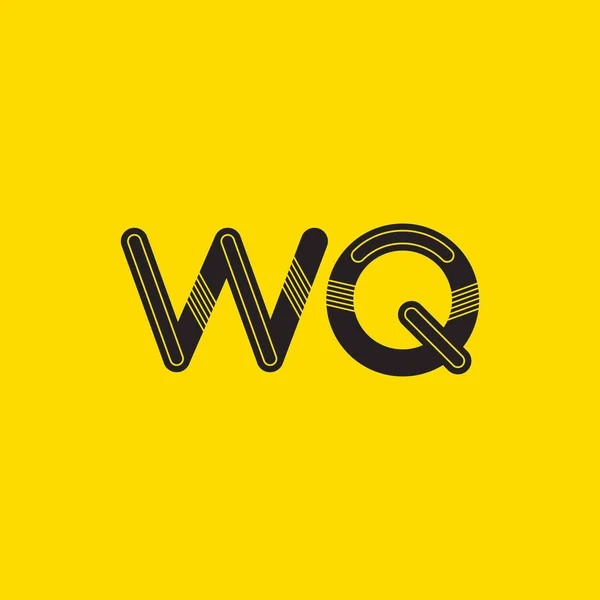 Буквы WQ и визитная карточка — стоковый вектор