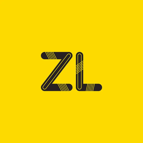 ZL Letters Logo visitekaartje — Stockvector