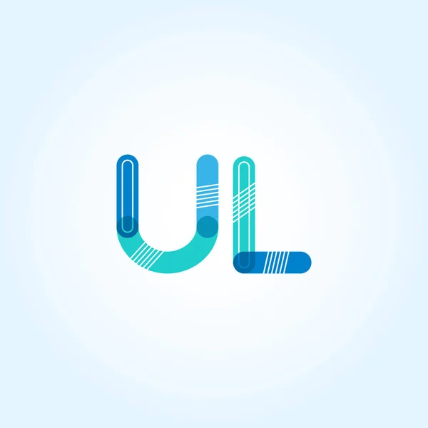 UL ansluten bokstäver logotyp — Stock vektor