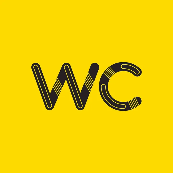WC Листи Логотип Візитна картка — стоковий вектор