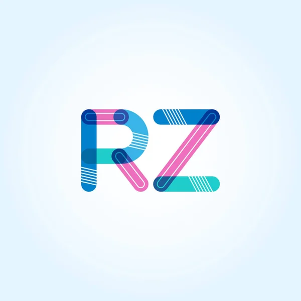 RZ ansluten bokstäver logotyp — Stock vektor