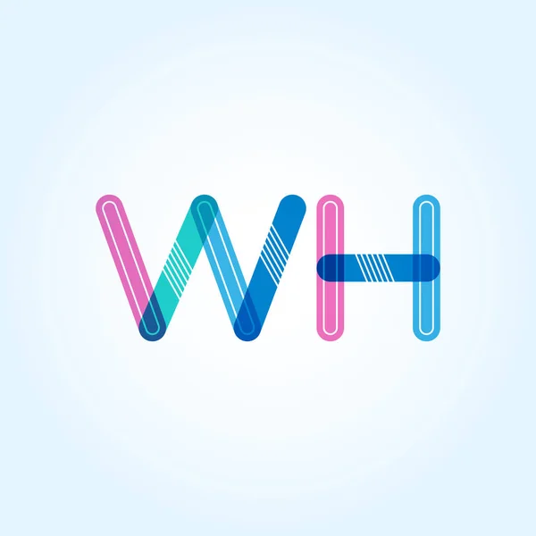 WH γράμματα λογότυπο επαγγελματικής κάρτας — Διανυσματικό Αρχείο