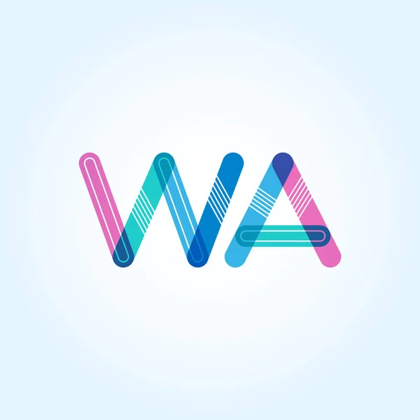 WA Letters Logo visitekaartje — Stockvector