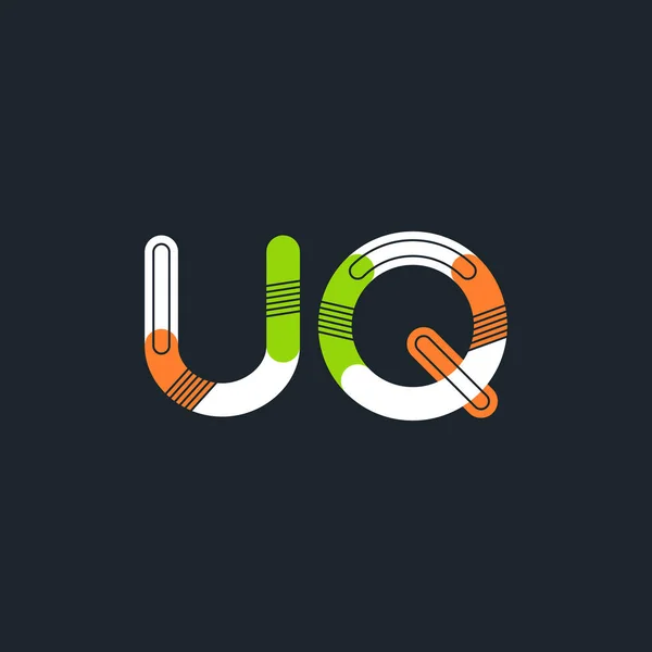 Логотип букв, связанных с UQ — стоковый вектор