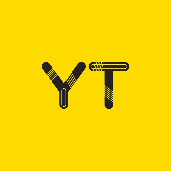 YT kapcsolódó leveleket logó — Stock Vector