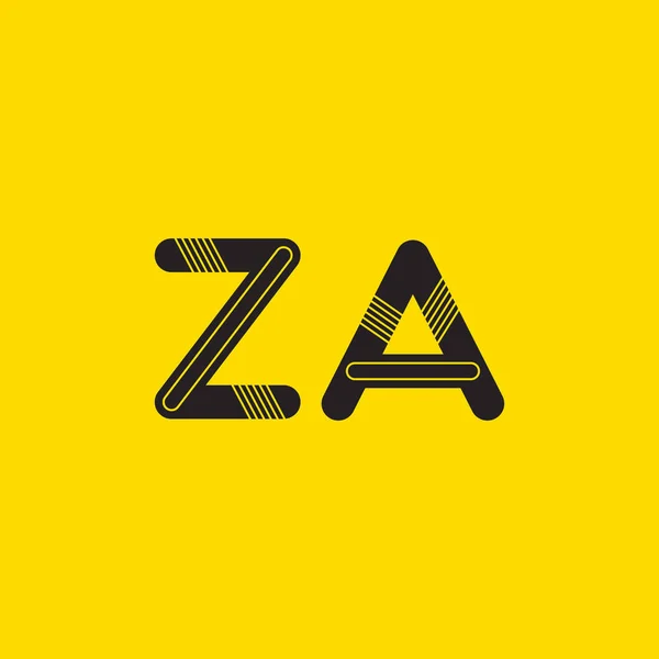 Za Letters Logo visitekaartje — Stockvector