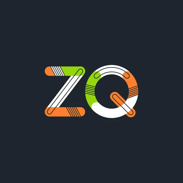 ZQ листи логотип візитної картки — стоковий вектор