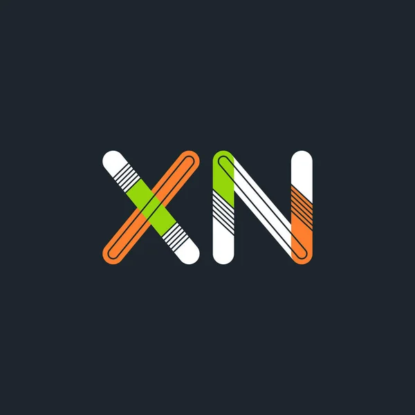 Tarjeta de visita del logotipo de Xn Letters — Vector de stock