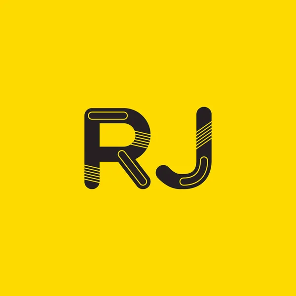 RJ підключення букв логотип — стоковий вектор