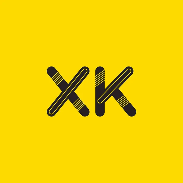 XK podłączony logo litery — Wektor stockowy