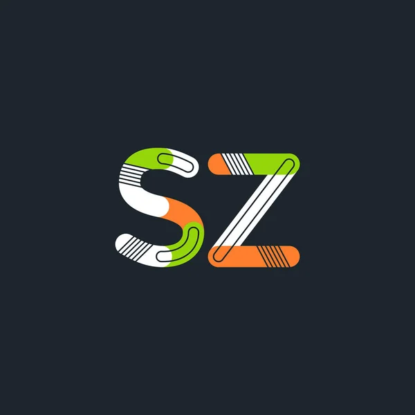 SZ lettres connectées logo — Image vectorielle