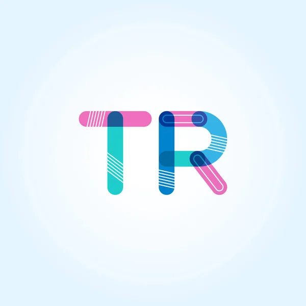 TR letras conectadas logo — Vector de stock