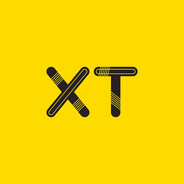 Logo de letras conectadas XT — Vector de stock