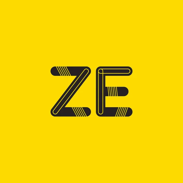 Ze Letters Logo visitekaartje — Stockvector
