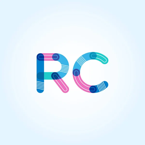 Rc 연결된 편지 로고 — 스톡 벡터