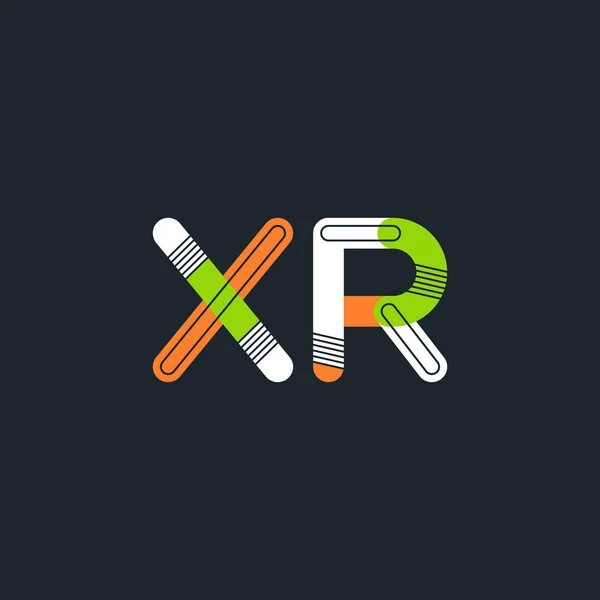 XR podłączony logo litery — Wektor stockowy