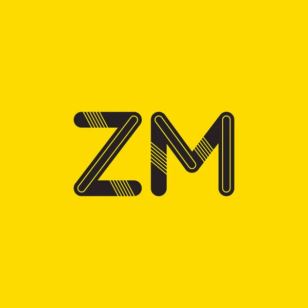 ZM Буквы и визитная карточка — стоковый вектор