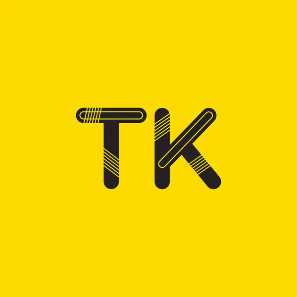 Tk verbundene Buchstaben Logo — Stockvektor