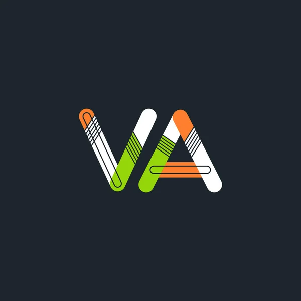 VA συνδεδεμένο γράμματα λογότυπο — Διανυσματικό Αρχείο