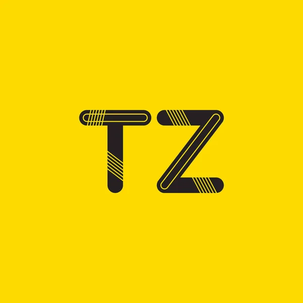 TZ verbonden brieven logo — Stockvector