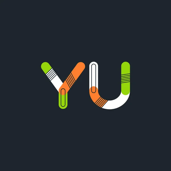 Yu kapcsolódó leveleket logó — Stock Vector