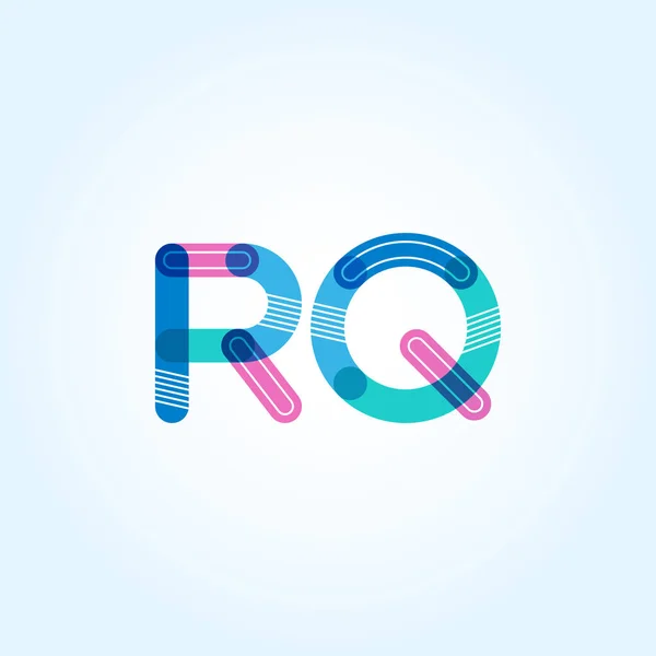 Logotipo de letras conectadas RQ — Vector de stock