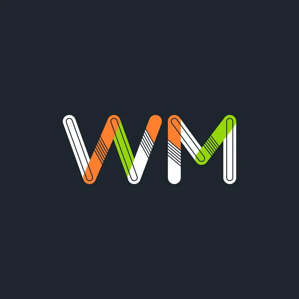 Lettere WM Logo Biglietto da visita — Vettoriale Stock