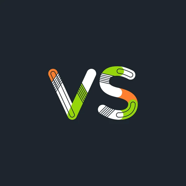 VS letras conectadas logotipo — Vetor de Stock