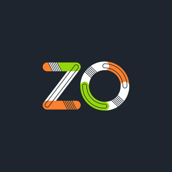 ZO Cartas Logo Tarjeta de visita — Vector de stock