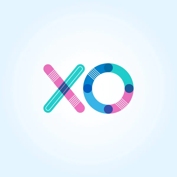 XO ansluten bokstäver logotyp — Stock vektor
