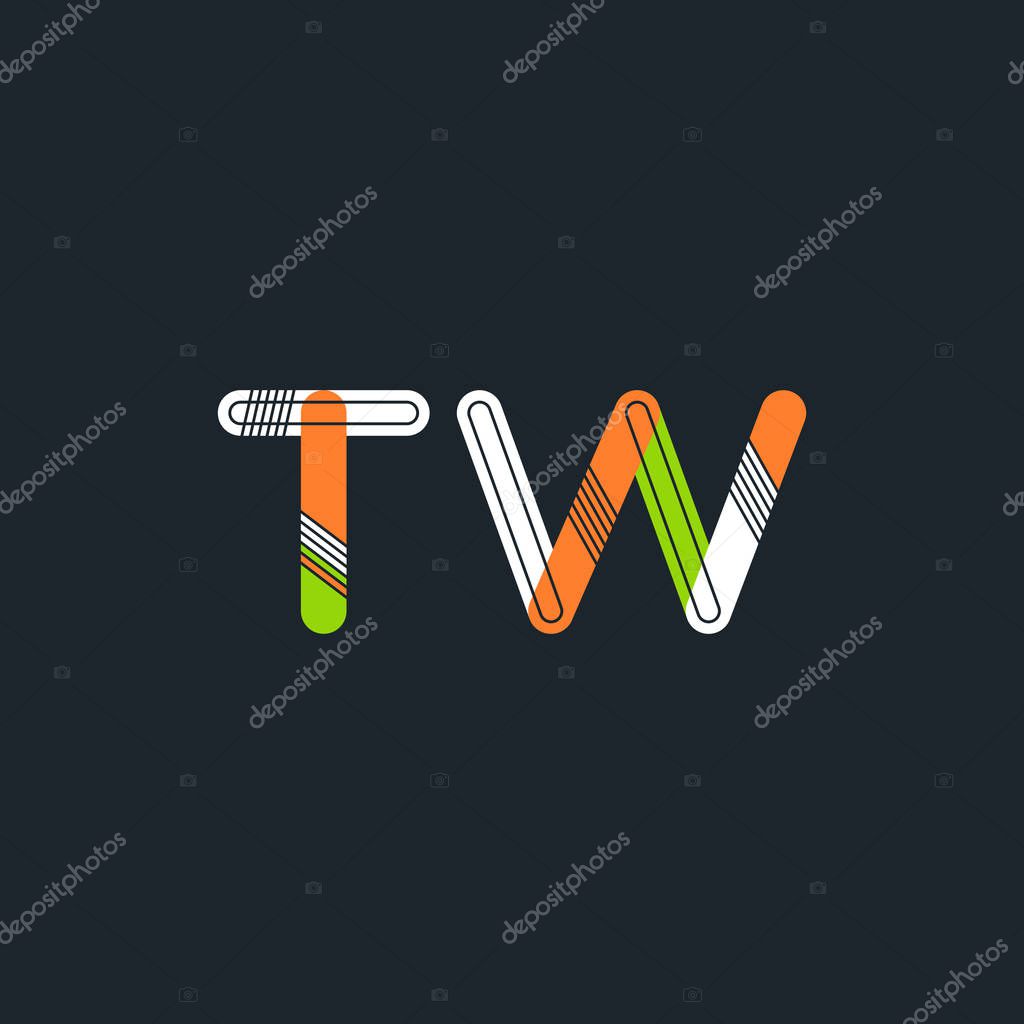 TW connected letters Company Logo template. Vector illustration, corporate identity