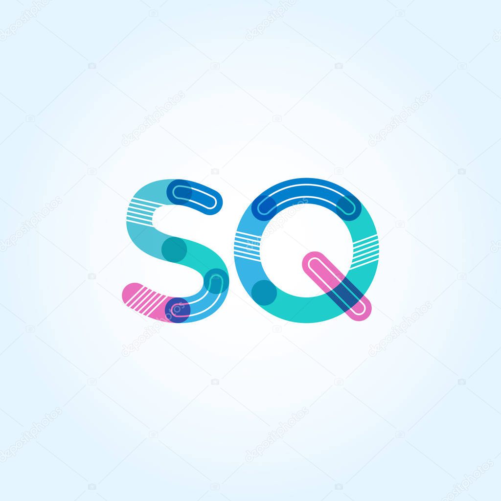 SQ connected letters Company Logo template. Vector illustration, corporate identity