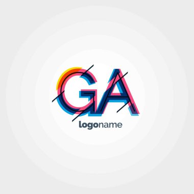 GA multicolour harf logo