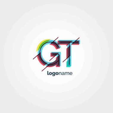 Gt multicolour harf logo