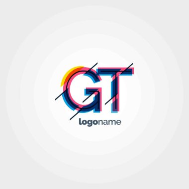 Gt multicolour harf logo