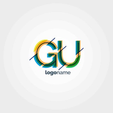 Gu multicolour harf logo