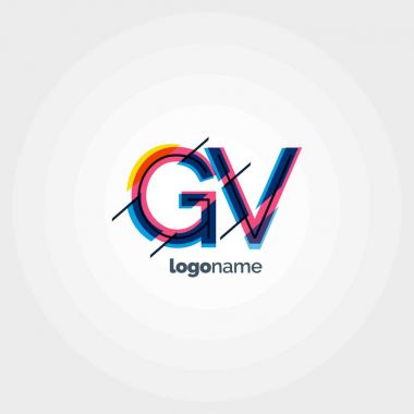 GV multicolour harf logo