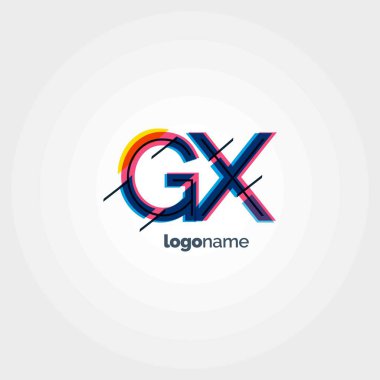 GX multicolour harf logo