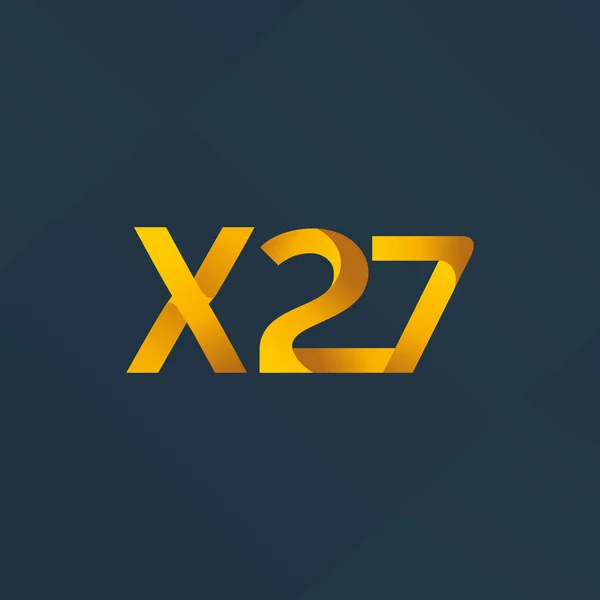 Lettre et chiffre X27 logo — Image vectorielle