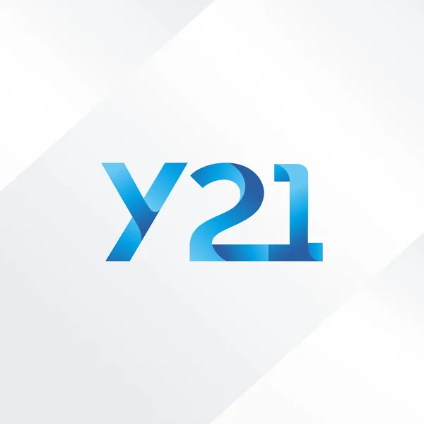 Písmeno a číslice Y21 logo — Stockový vektor
