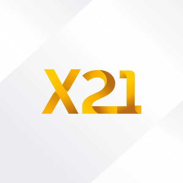 Lettre et chiffre X21 logo — Image vectorielle