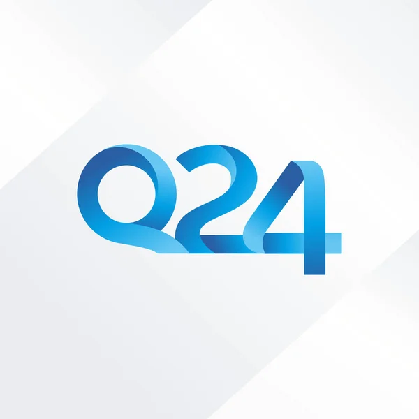 Lettre et chiffre Q24 logo — Image vectorielle