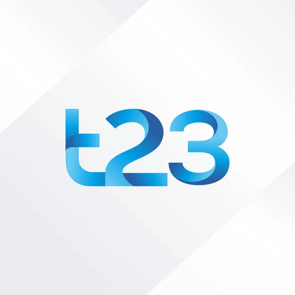 Harf ve rakam T23 logosu — Stok Vektör