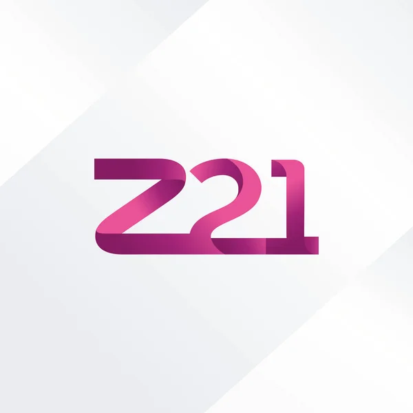 Logotipo letra e dígito Z21 — Vetor de Stock